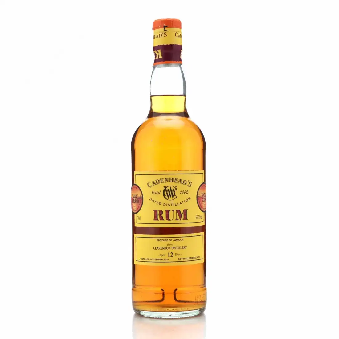 Image of the front of the bottle of the rum Clarendon Distillery