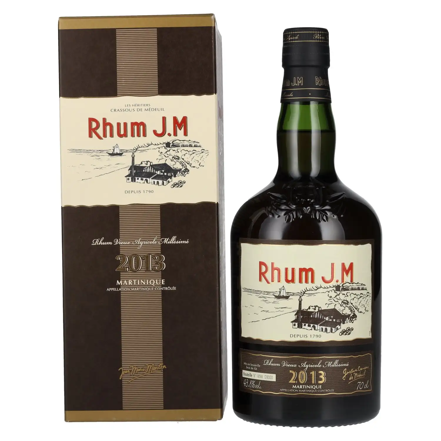 Image of the front of the bottle of the rum 2013