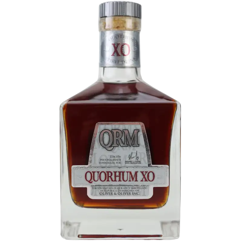 Image of the front of the bottle of the rum Ron Quorhum XO