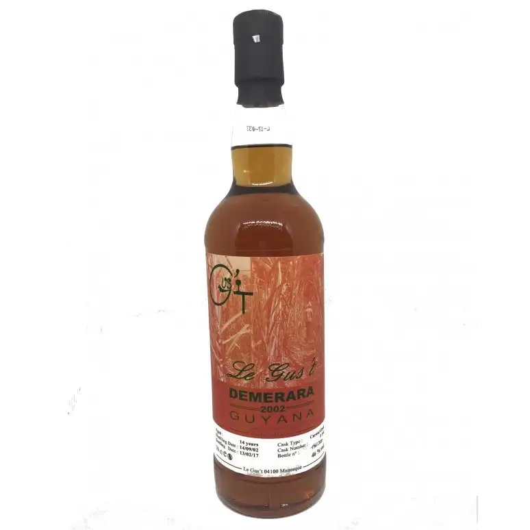 Image of the front of the bottle of the rum Demerara Rum