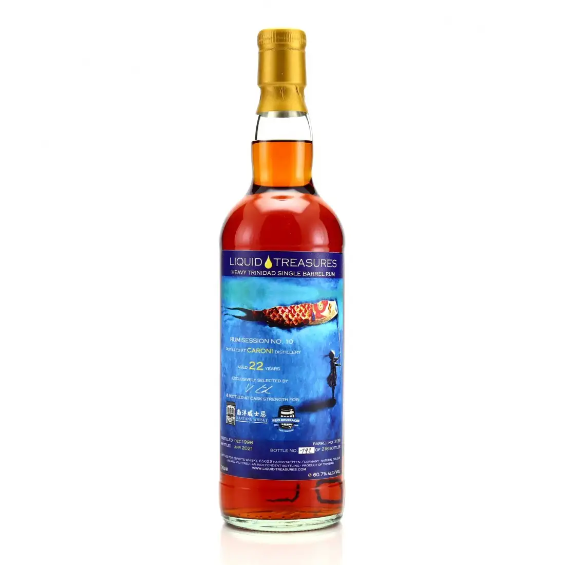 Image of the front of the bottle of the rumRum Session No. 10