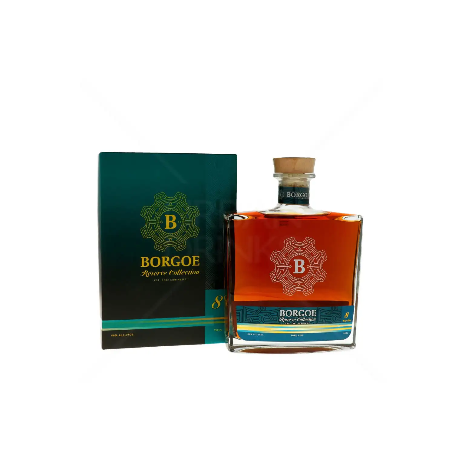 Bottle of Suriname Alcoholic Beverages Borgoe 8 Years