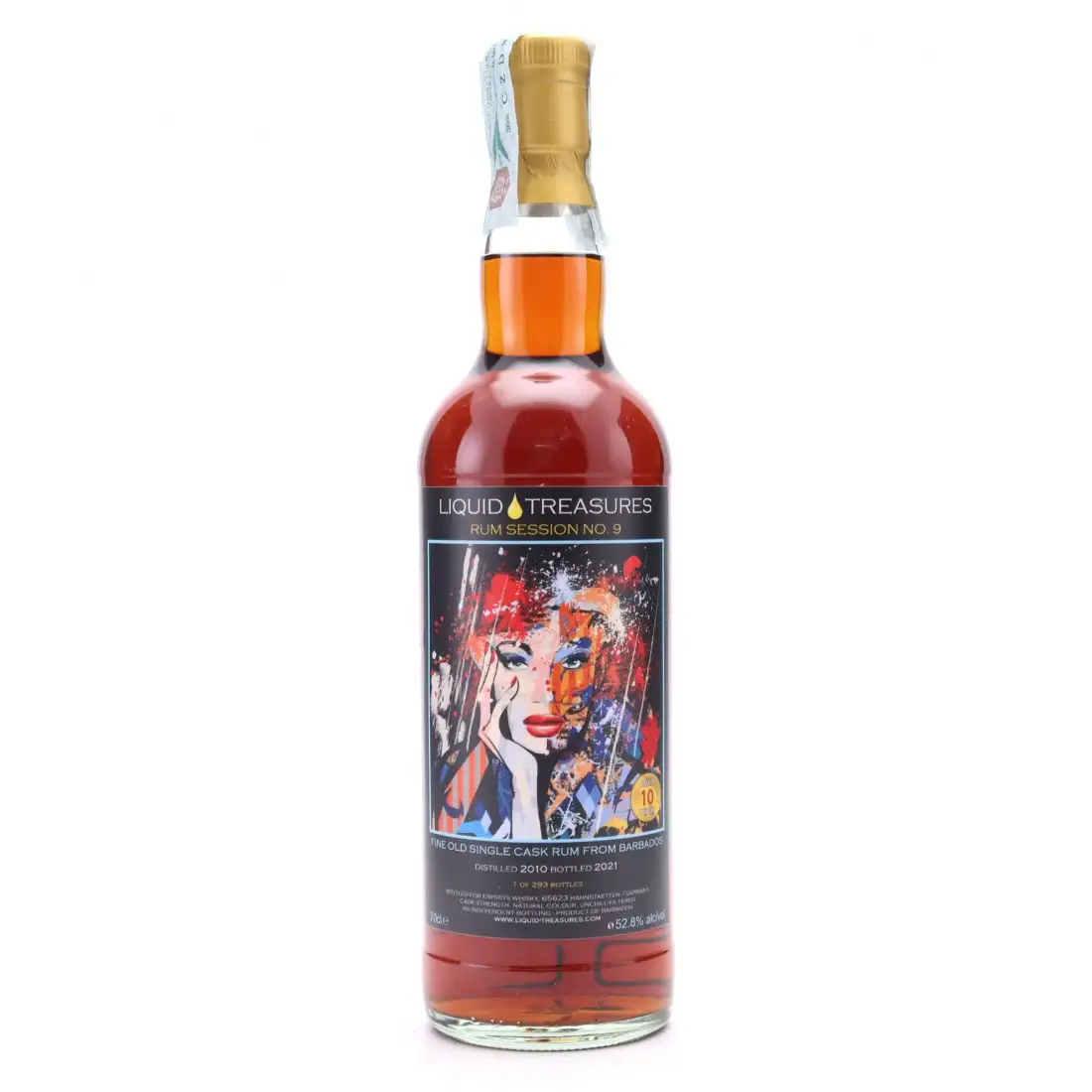 Image of the front of the bottle of the rum Rum Session No.9