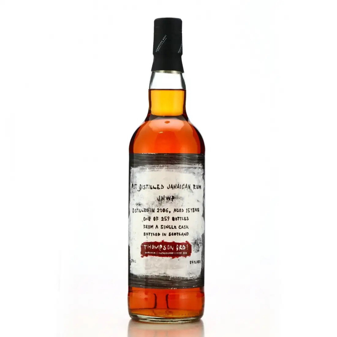 Image of the front of the bottle of the rum 2006