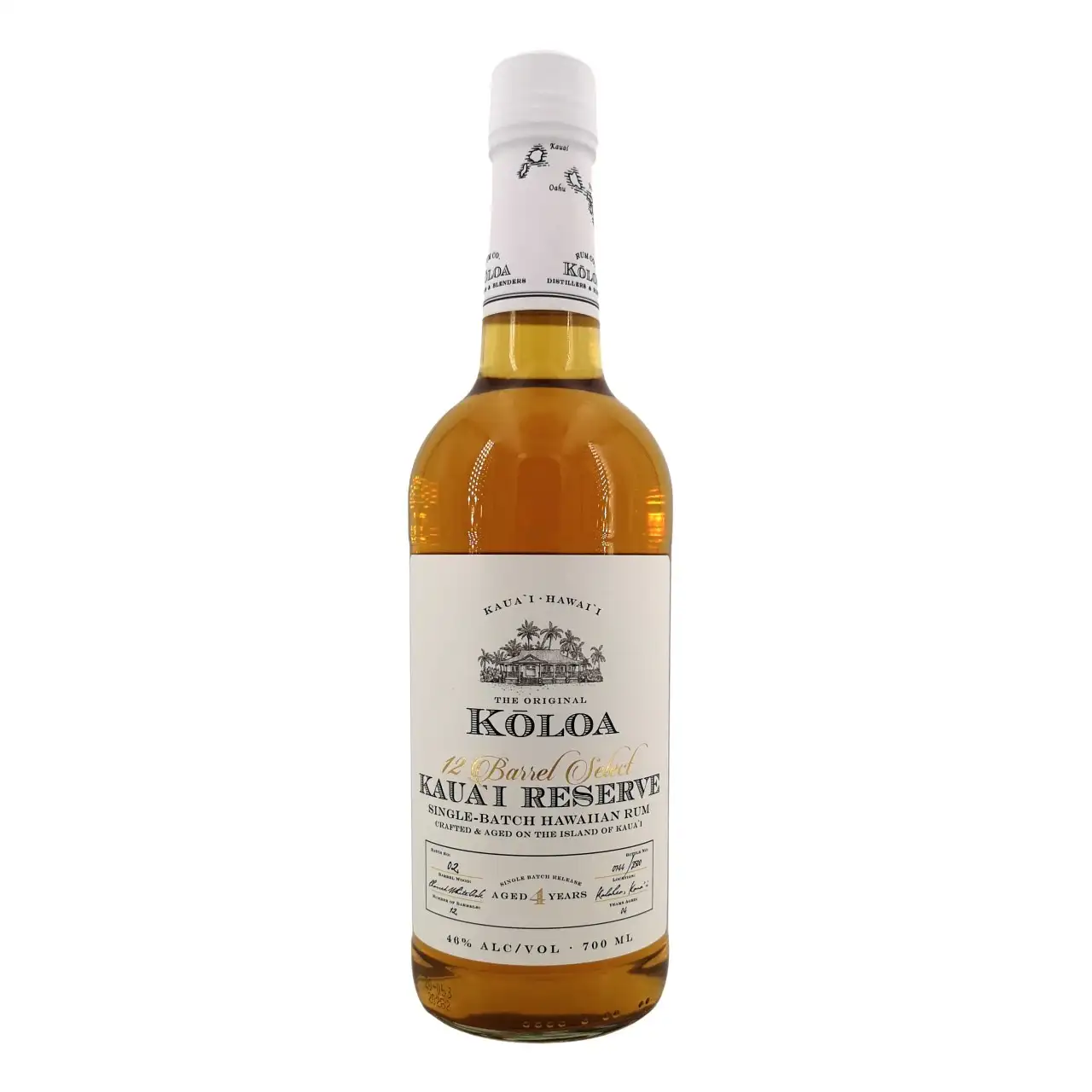 Image of the front of the bottle of the rumKoloa Kaua'i Reserve