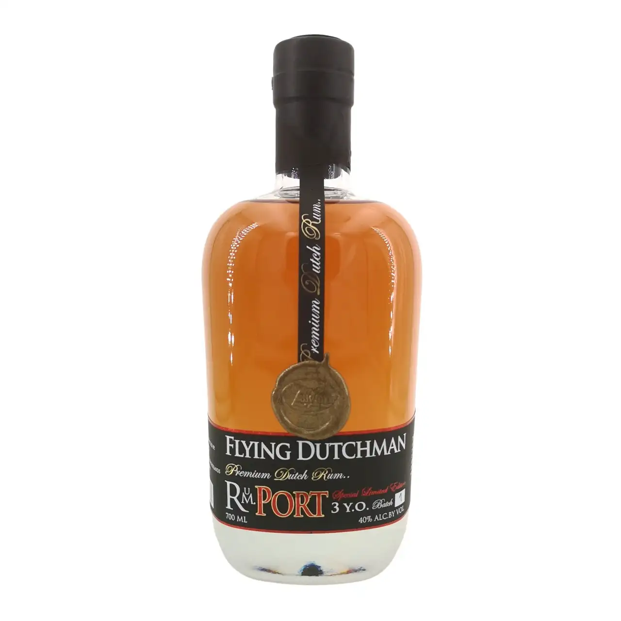 Image of the front of the bottle of the rum Flying Dutchman Rum Port