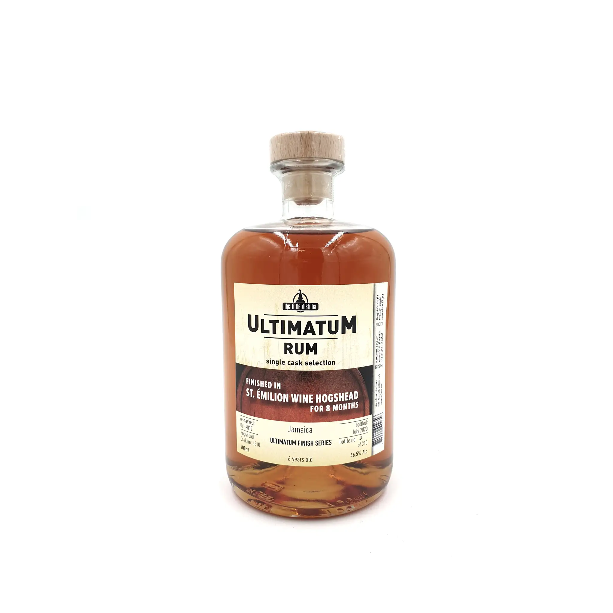 Image of the front of the bottle of the rumUltimatum Rum Jamaica (Finished in St. Émilion Wine Hogshead)