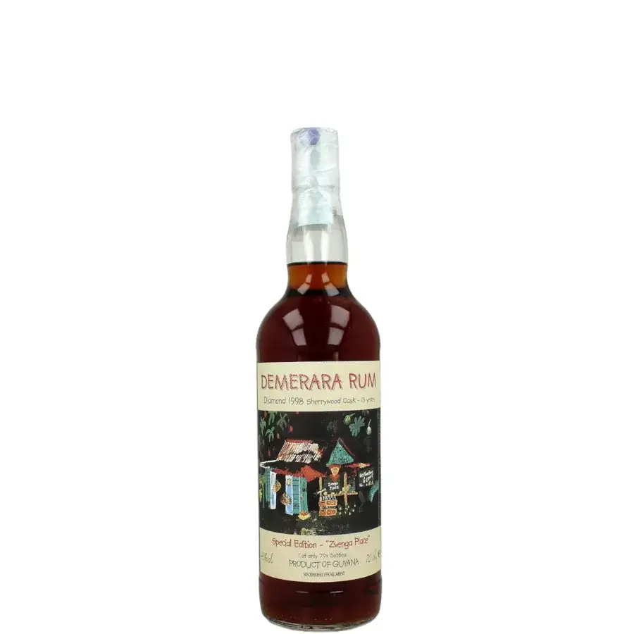 Image of the front of the bottle of the rumZvenga Place