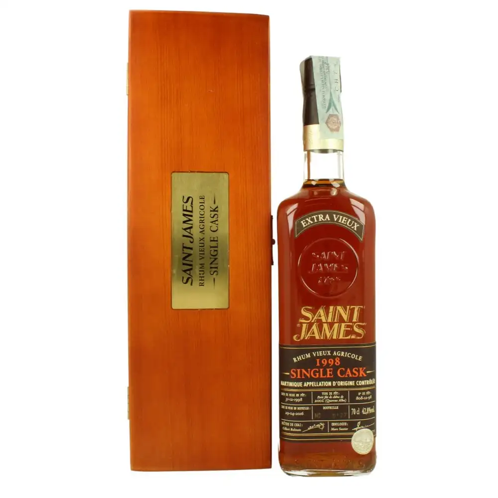 Image of the front of the bottle of the rum Single Cask