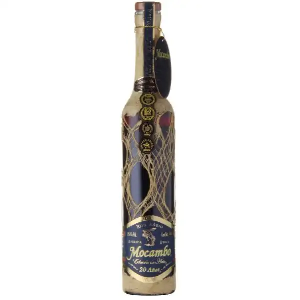 Image of the front of the bottle of the rum Mocambo 20 Years Edición de Arte