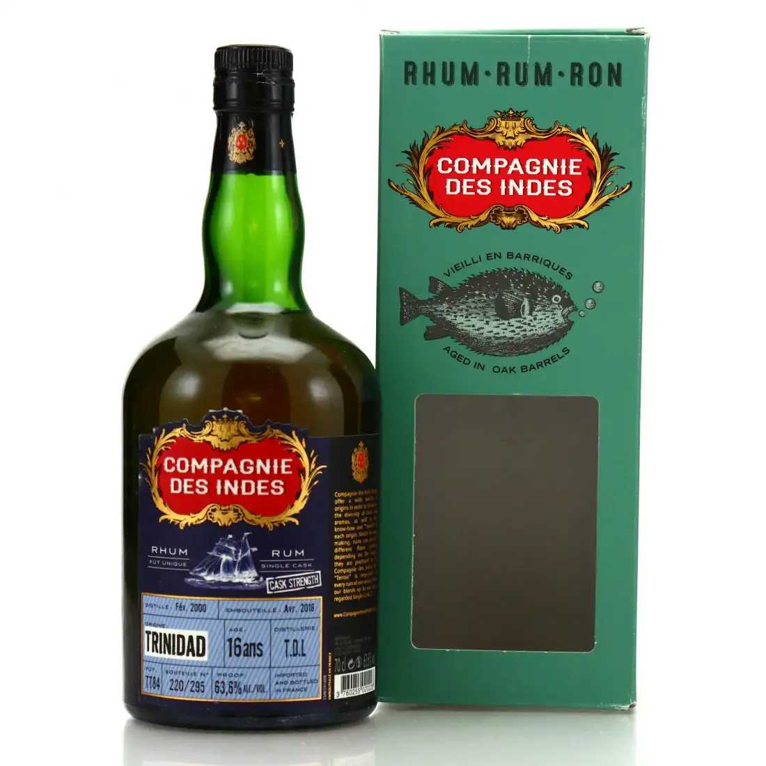 Image of the front of the bottle of the rum Trinidad