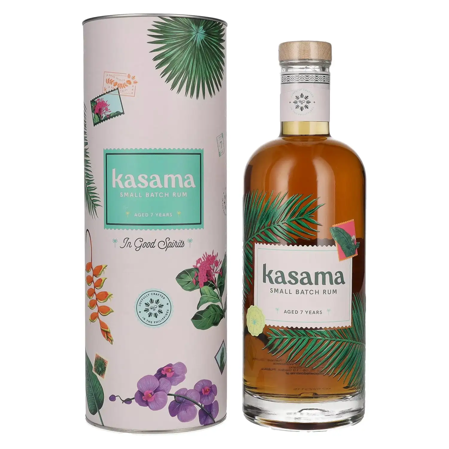 Image of the front of the bottle of the rum Kasama Small Batch Rum