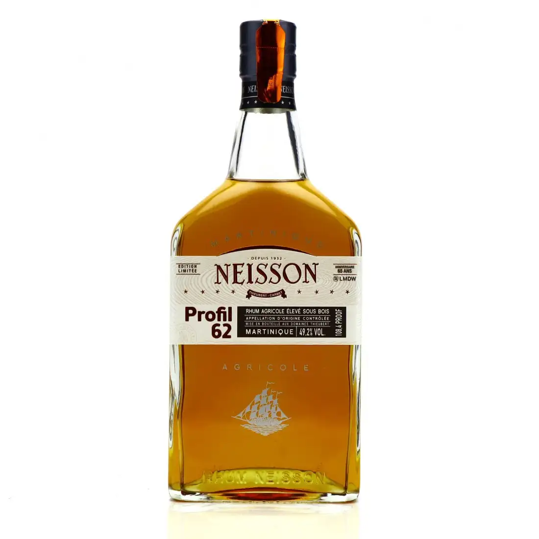 Image of the front of the bottle of the rumProfil 62 (65 ans LMDW)