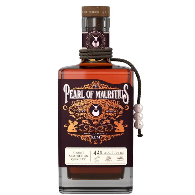 Image of the front of the bottle of the rumThe Pearl of Mauritius