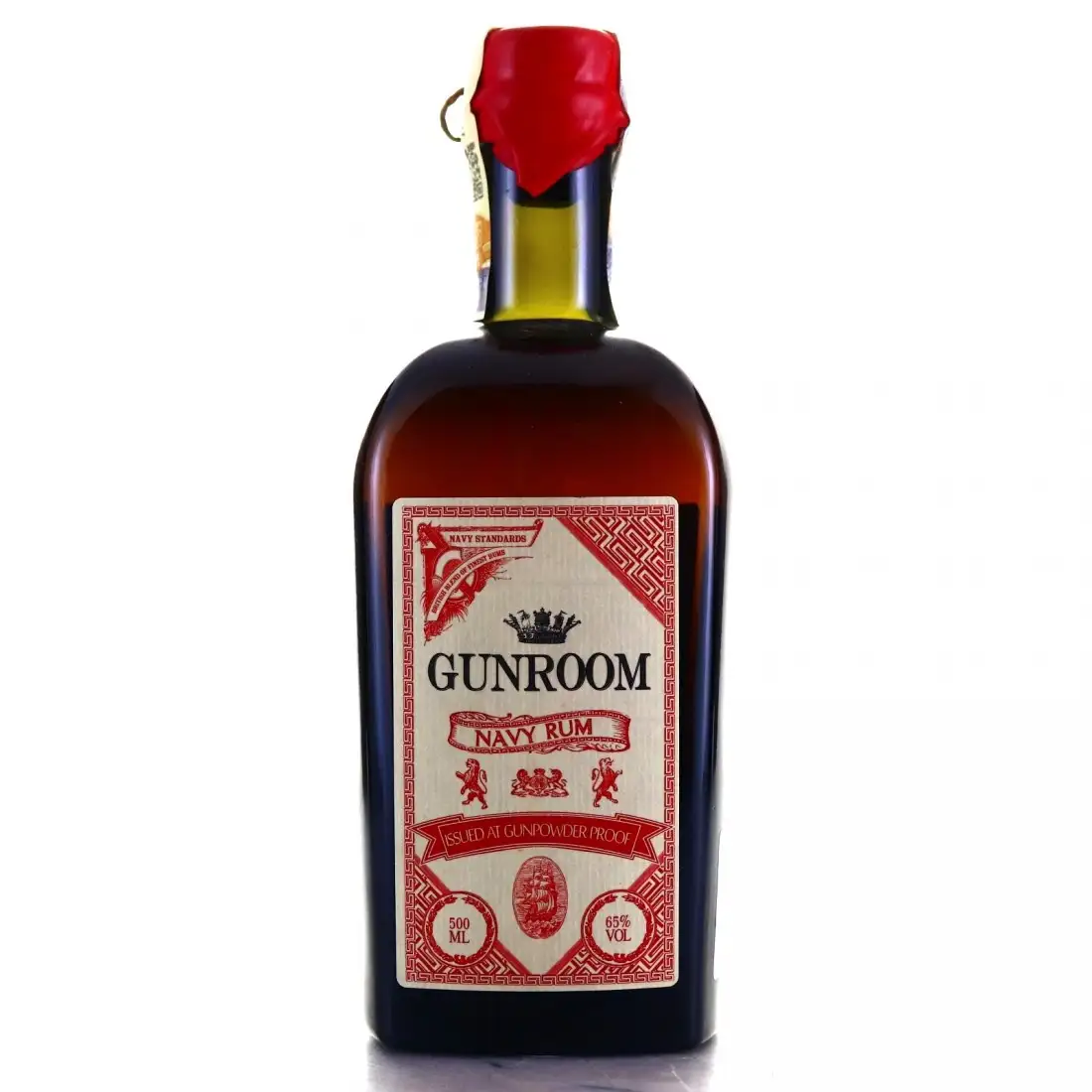 Image of the front of the bottle of the rum Gunroom Navy Rum
