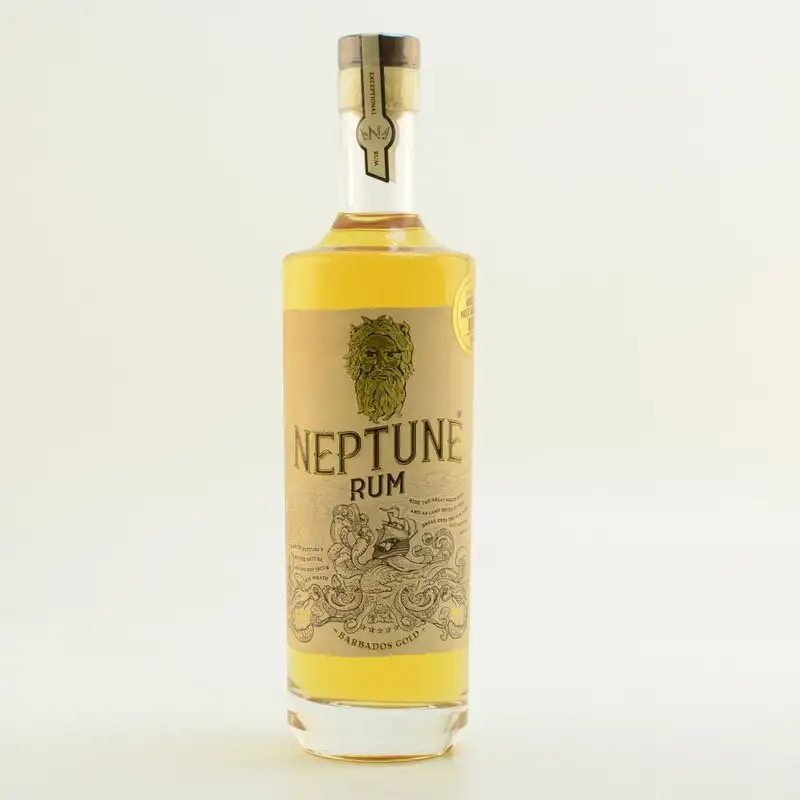 Image of the front of the bottle of the rum Neptune Gold Rum