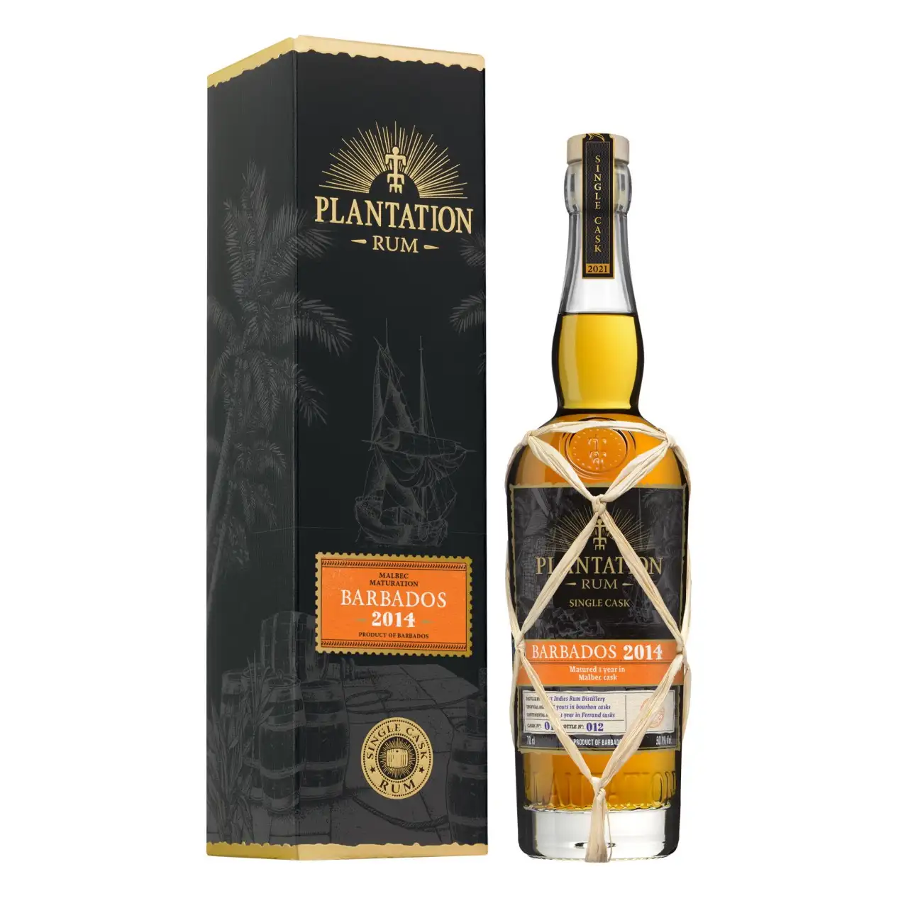 Image of the front of the bottle of the rum Plantation Barbados