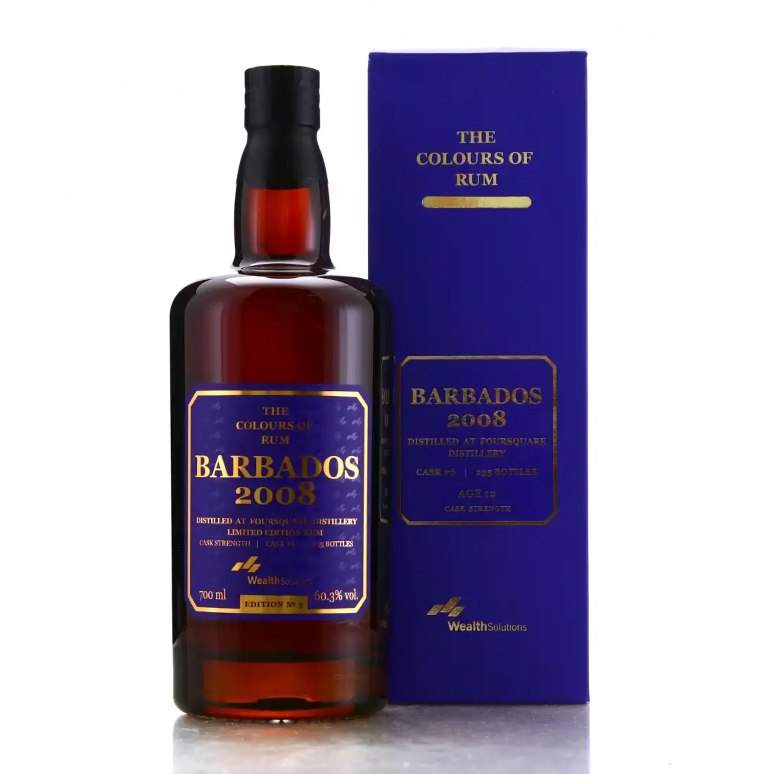 Image of the front of the bottle of the rum Barbados No. 5