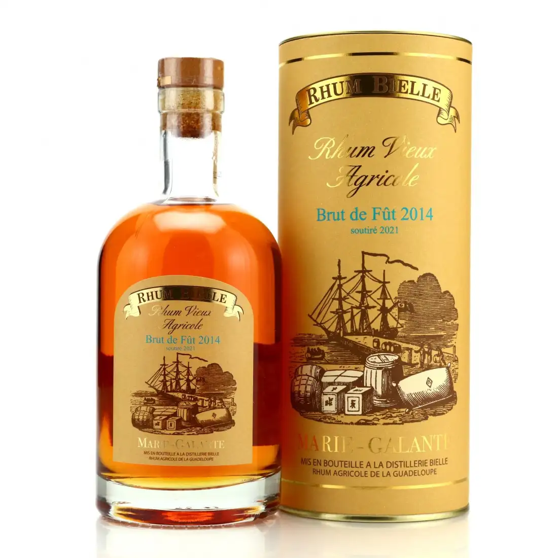 Image of the front of the bottle of the rum Brut de Fût