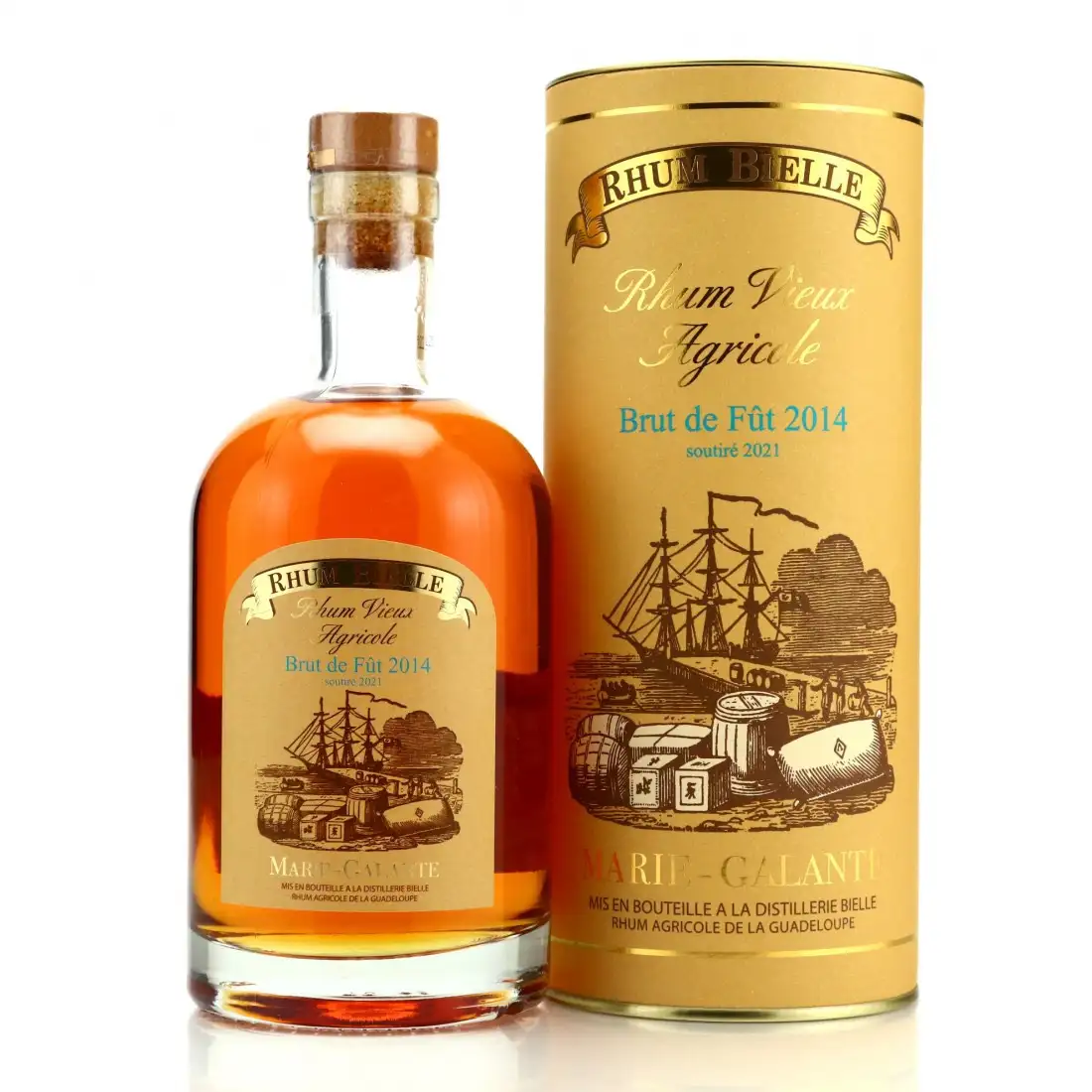 Image of the front of the bottle of the rumBrut de Fût