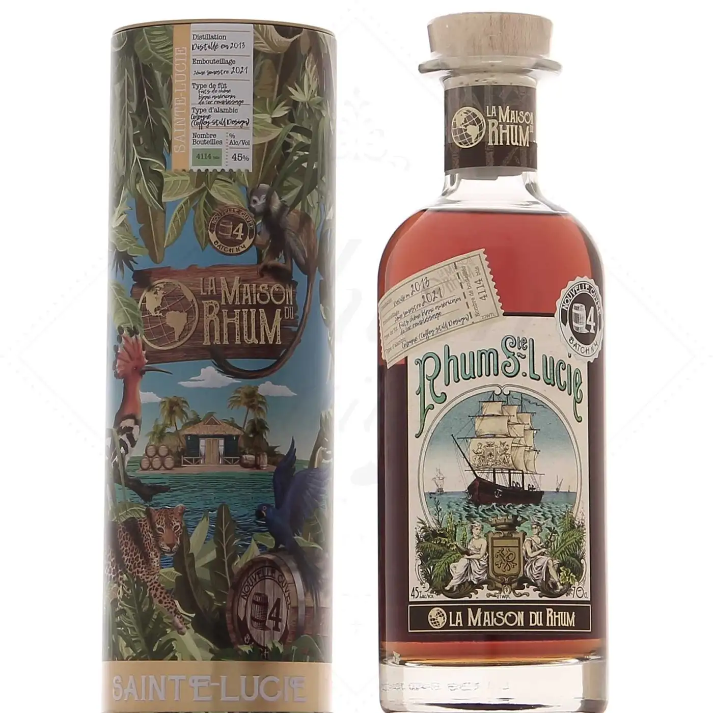 Image of the front of the bottle of the rum La Maison du Rhum #4