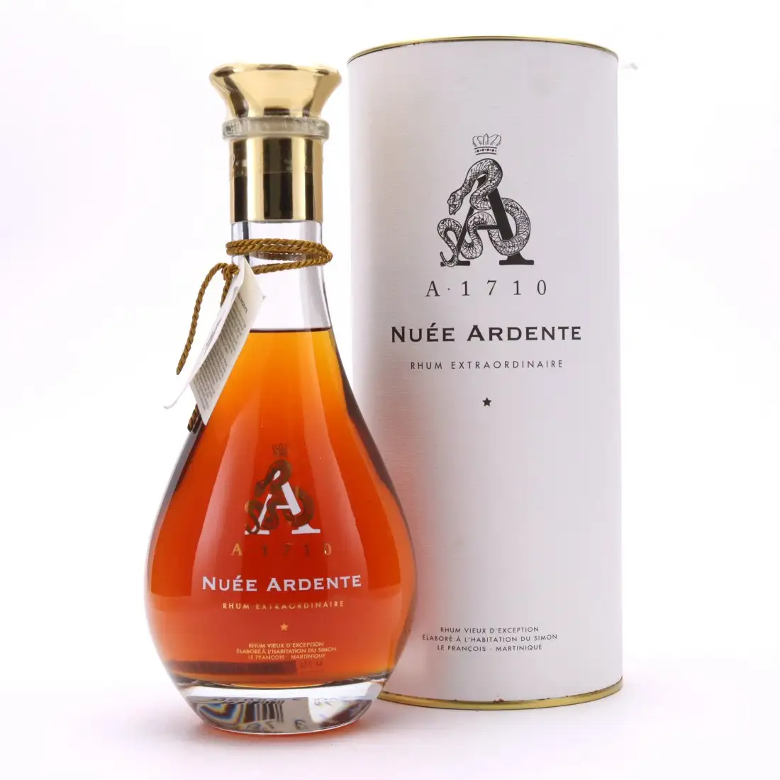Image of the front of the bottle of the rumA1710 Nuée Ardente