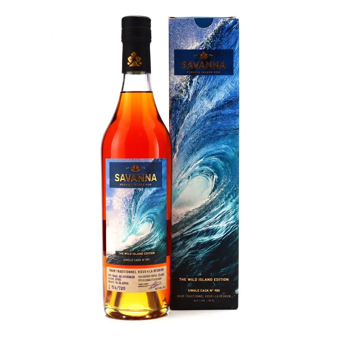 Image of the front of the bottle of the rum The Wild Island Edition - Vague