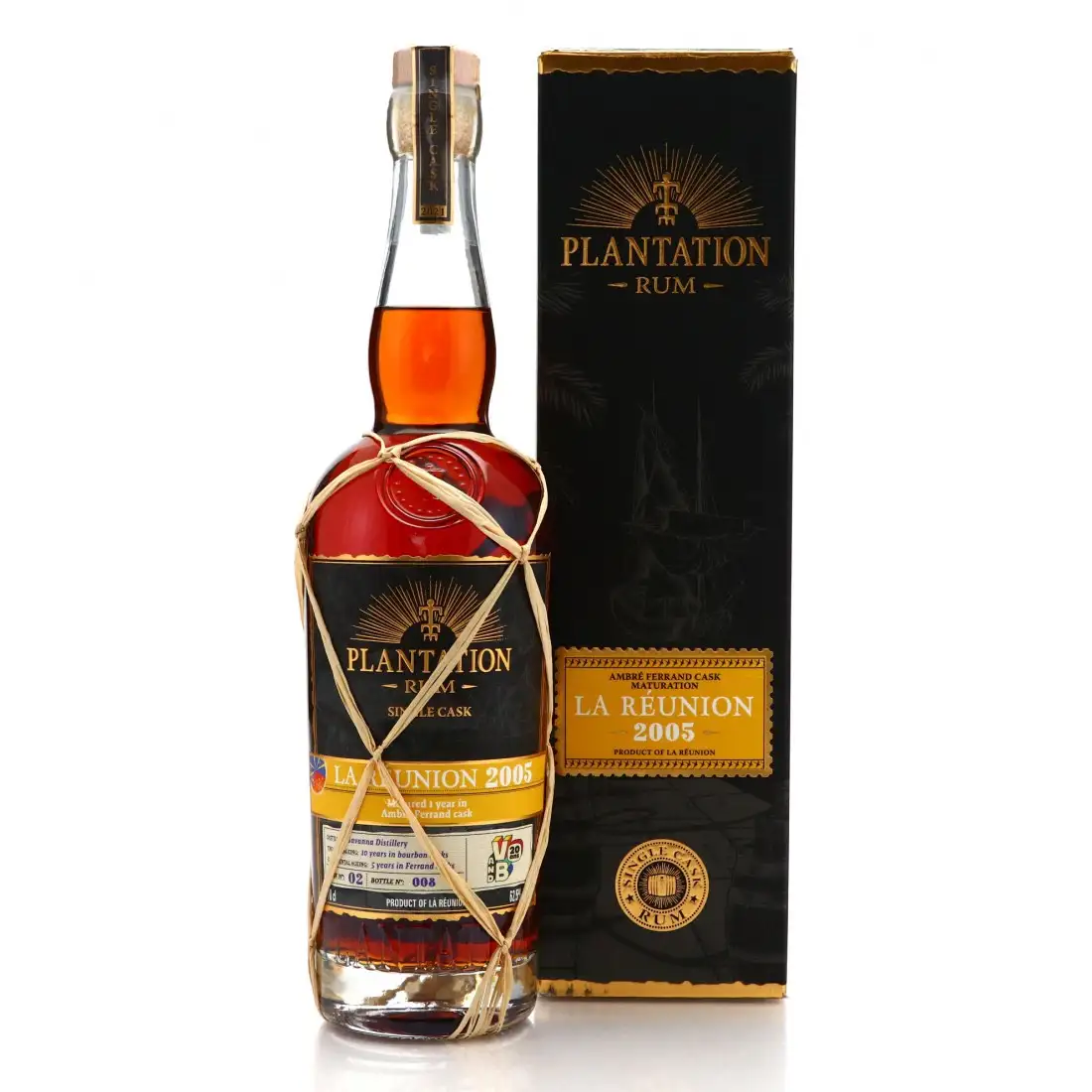 Image of the front of the bottle of the rum Plantation La Réunion (Sélection exclusive V&B)