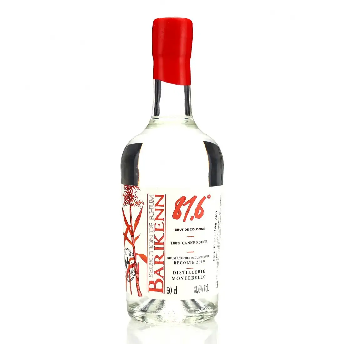 Image of the front of the bottle of the rumMontebello Brut de colonne - Canne rouge