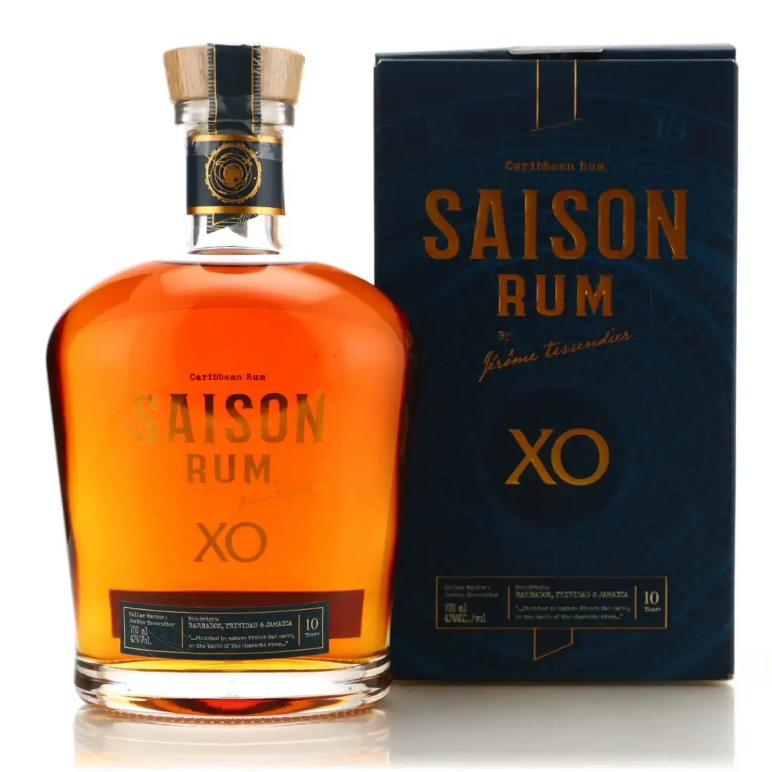 Image of the front of the bottle of the rumXO