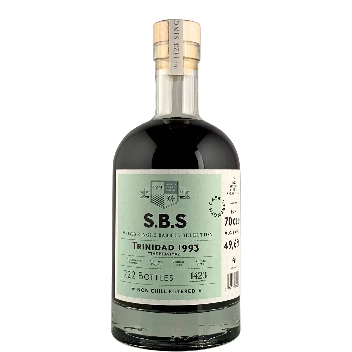 Image of the front of the bottle of the rum S.B.S Trinidad „The Beast“ #2