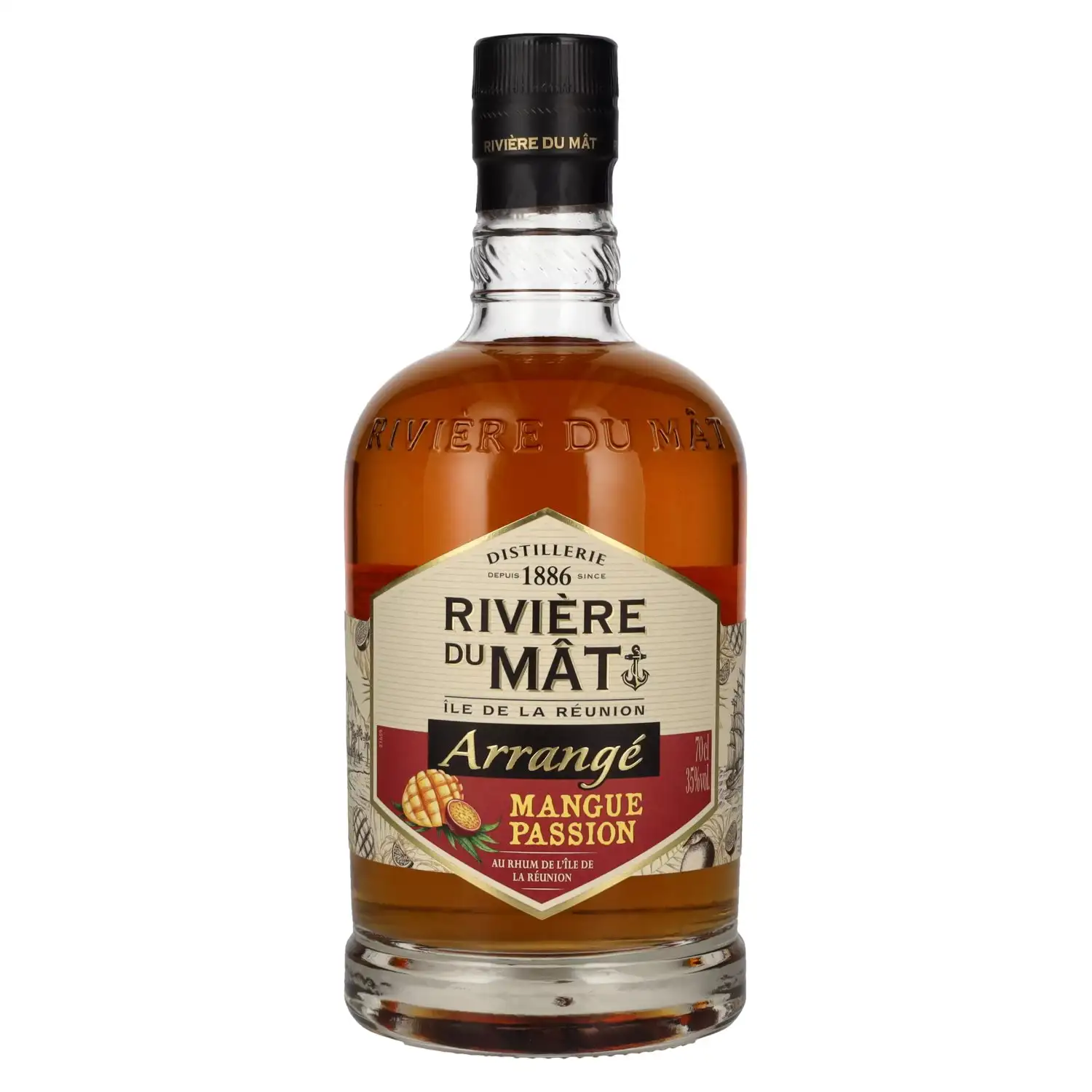 Image of the front of the bottle of the rumArrangé - Mangue Passion