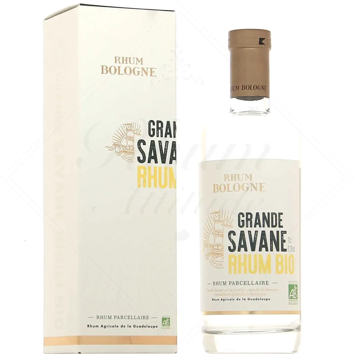 Image of the front of the bottle of the rum Grande Savane Rhum Bio
