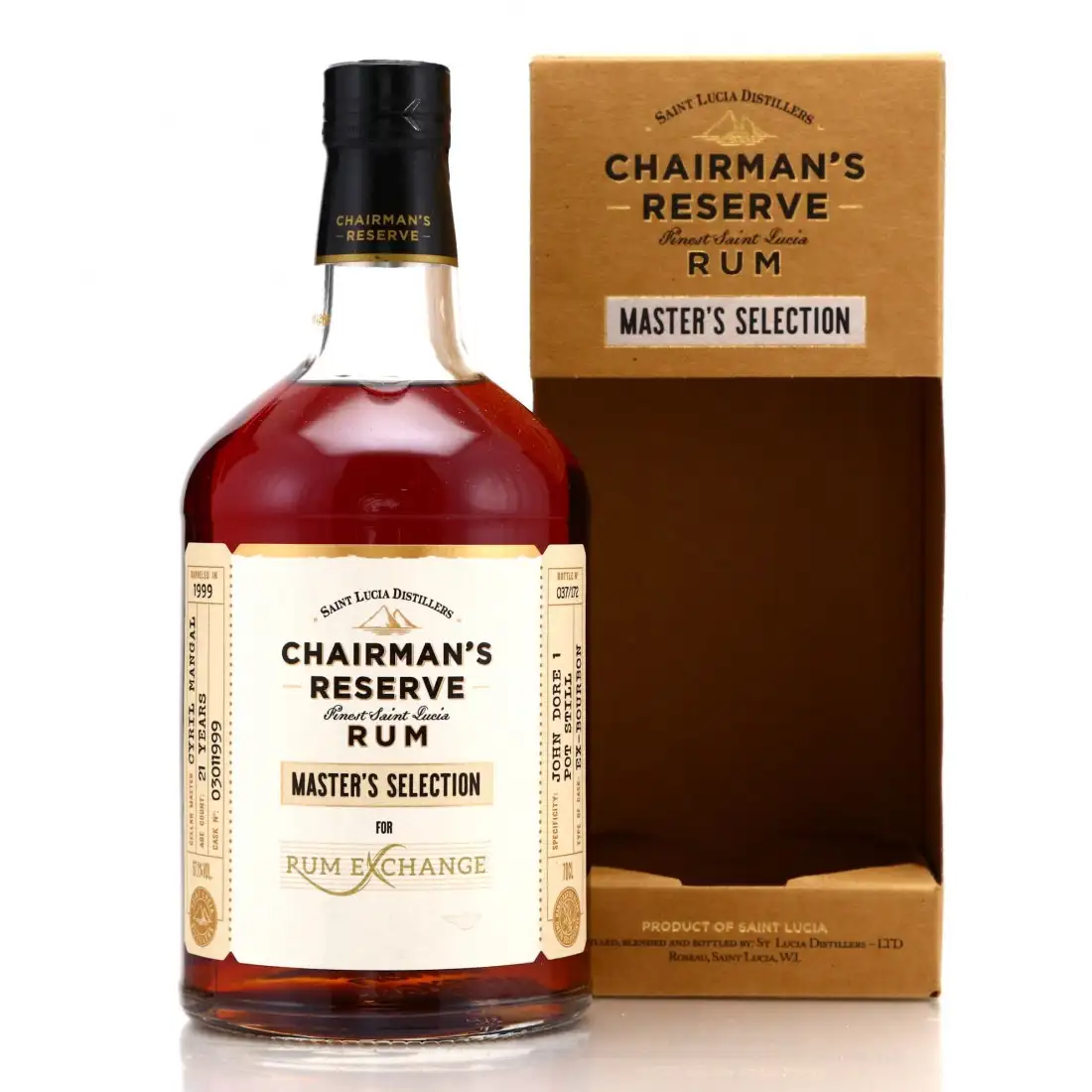 Image of the front of the bottle of the rum Chairman‘s Reserve Master's Selection (Rum Exchange)