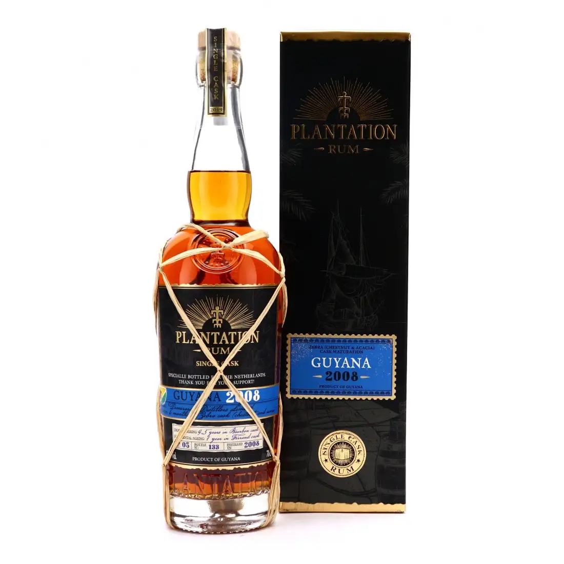 Image of the front of the bottle of the rum Plantation Guyana Single Cask (The Netherlands)