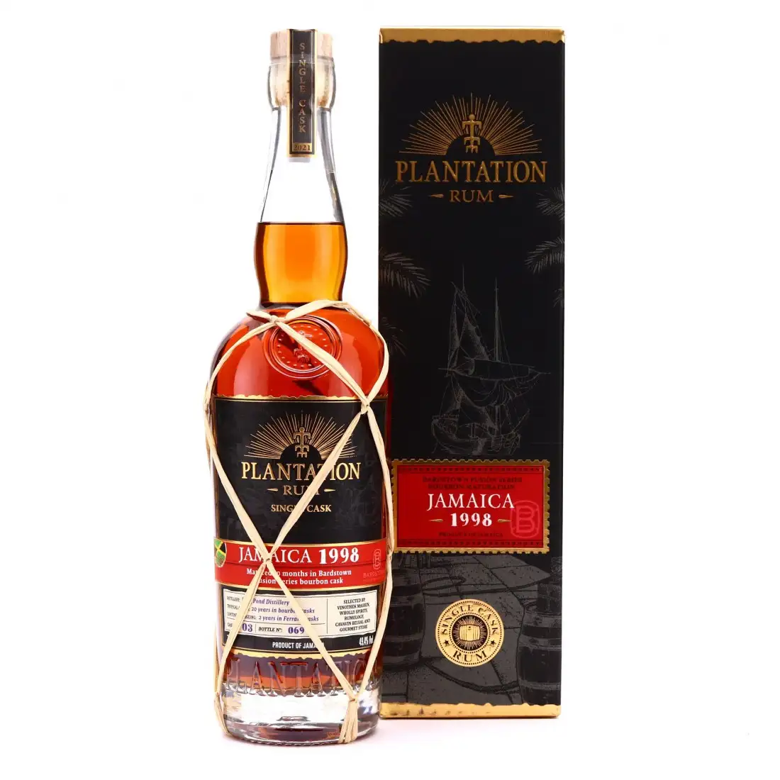 Image of the front of the bottle of the rum Plantation Jamaica Bardstown Cask Finish (Vinothek Massen) ITP - HJC