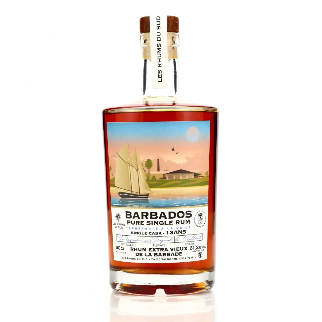 Image of the front of the bottle of the rum Barbados Pure Single Rum