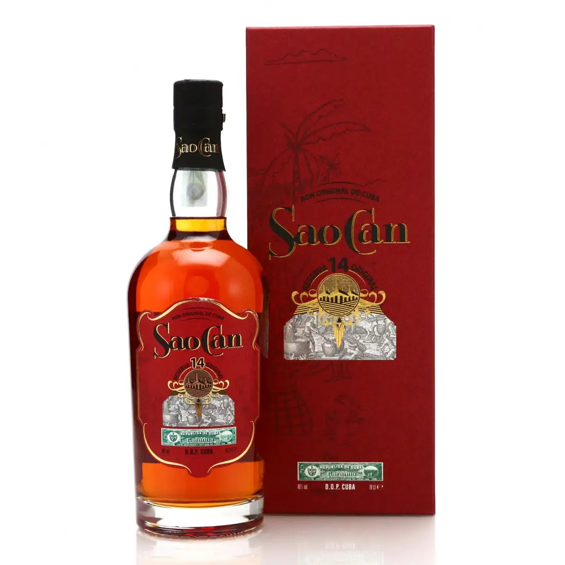 Image of the front of the bottle of the rumRon Cubay Sao Can Reserva 14