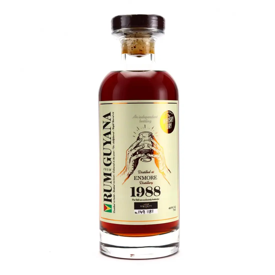 Image of the front of the bottle of the rum 1988