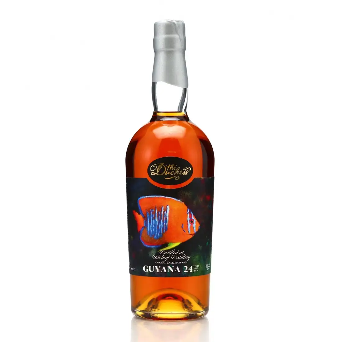 Image of the front of the bottle of the rumGuyana 24