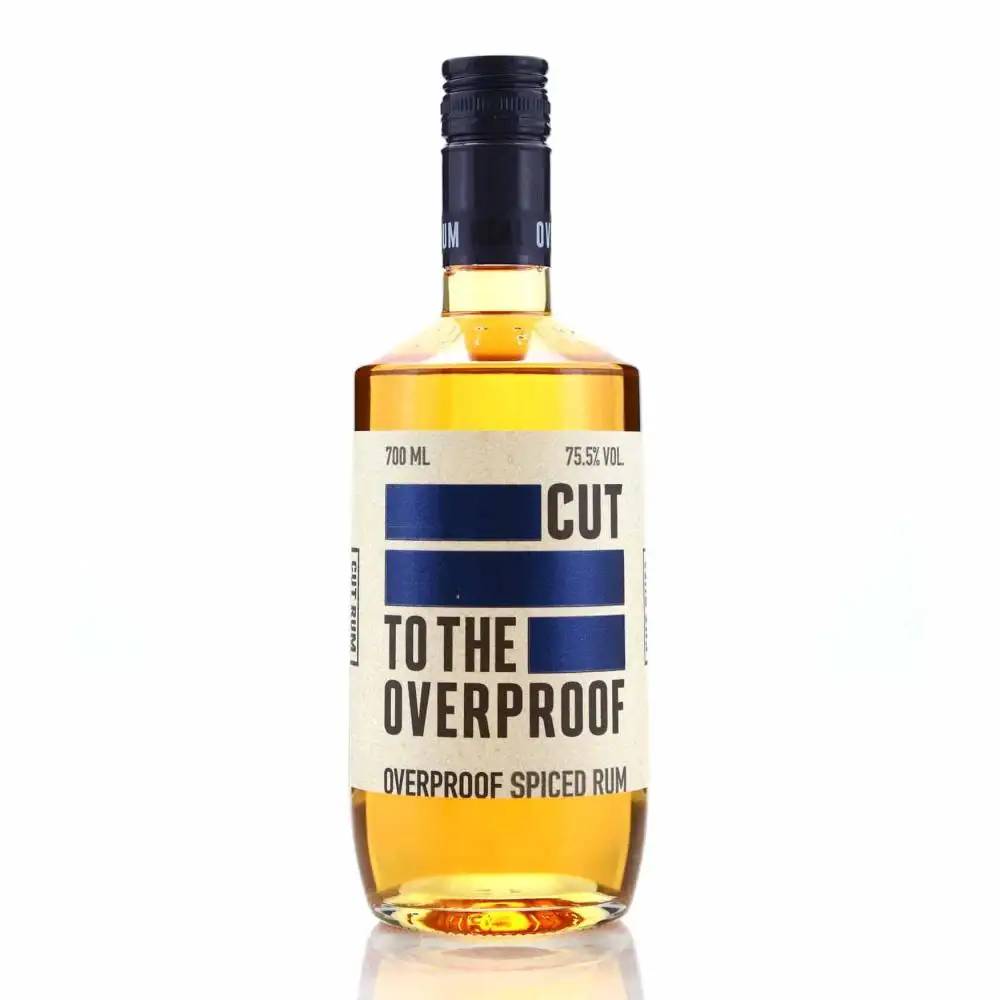 Image of the front of the bottle of the rum Cut To the Overproof
