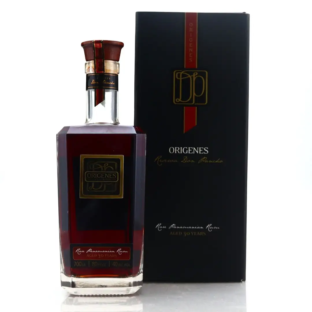 Image of the front of the bottle of the rum Origines Reserva Don Pancho