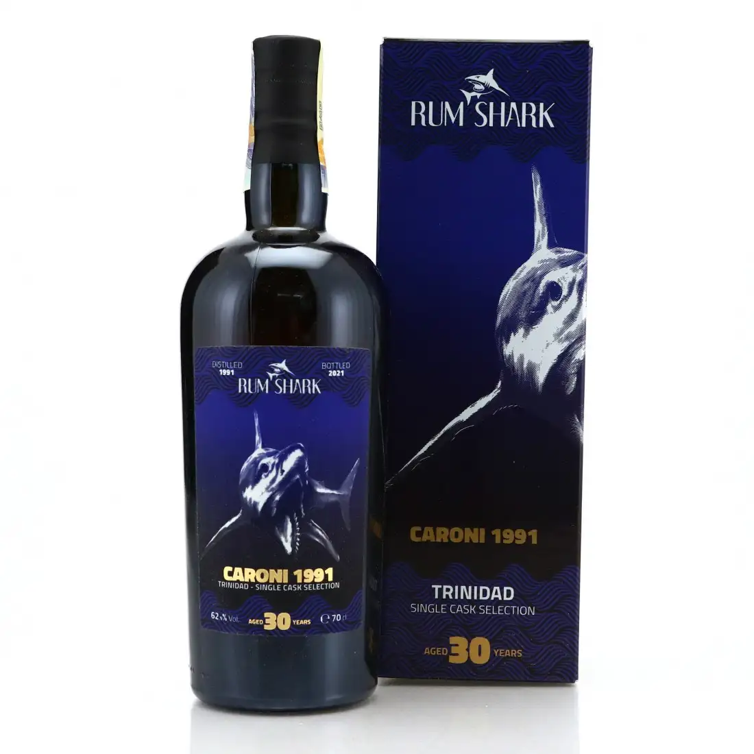 Image of the front of the bottle of the rum 1991