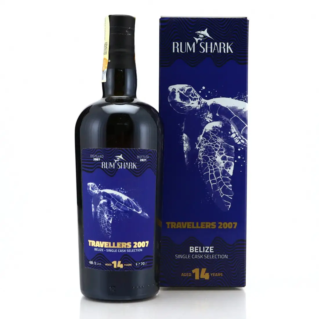 Image of the front of the bottle of the rum2007