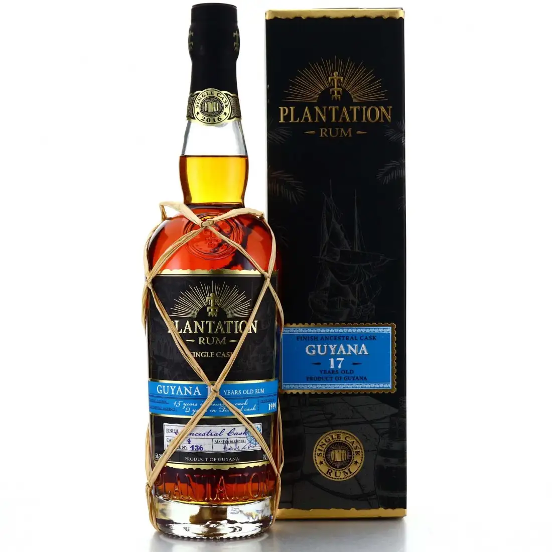 Image of the front of the bottle of the rumPlantation Guyana