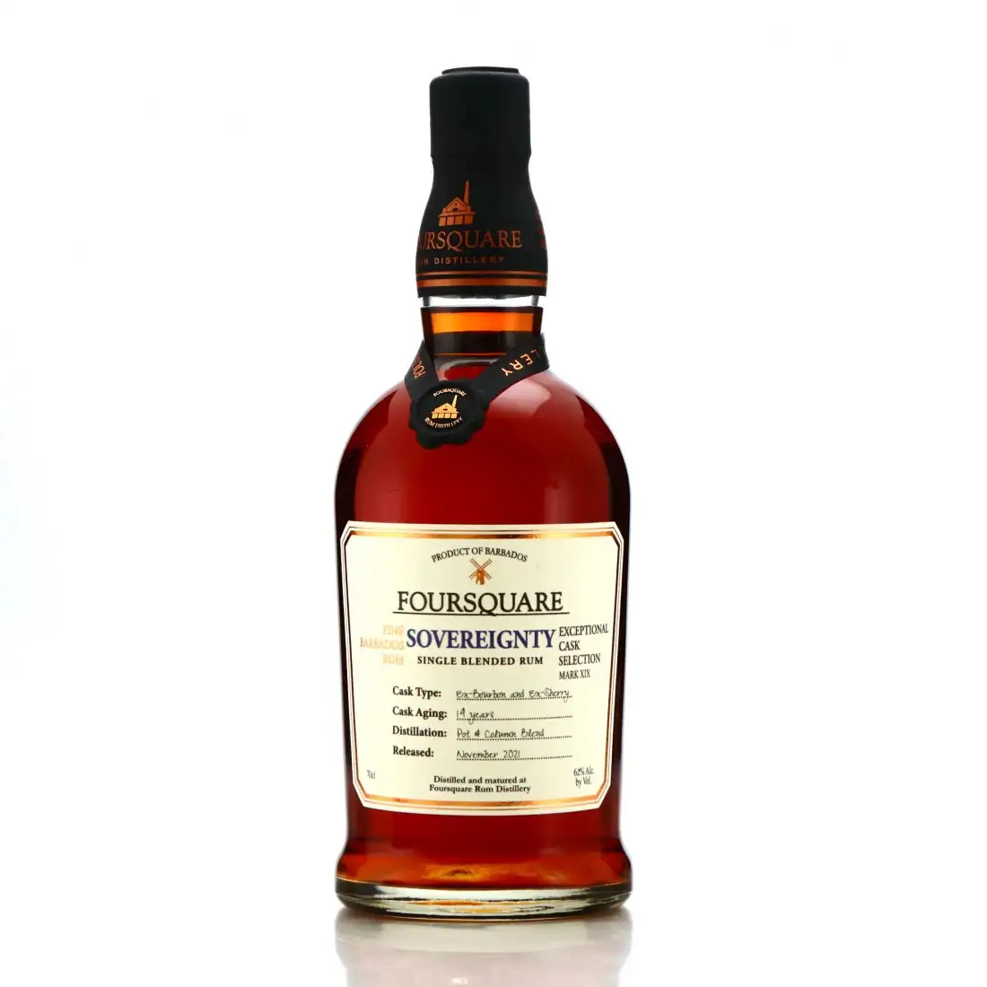 Image of the front of the bottle of the rum Exceptional Cask Selection XIX Sovereignty