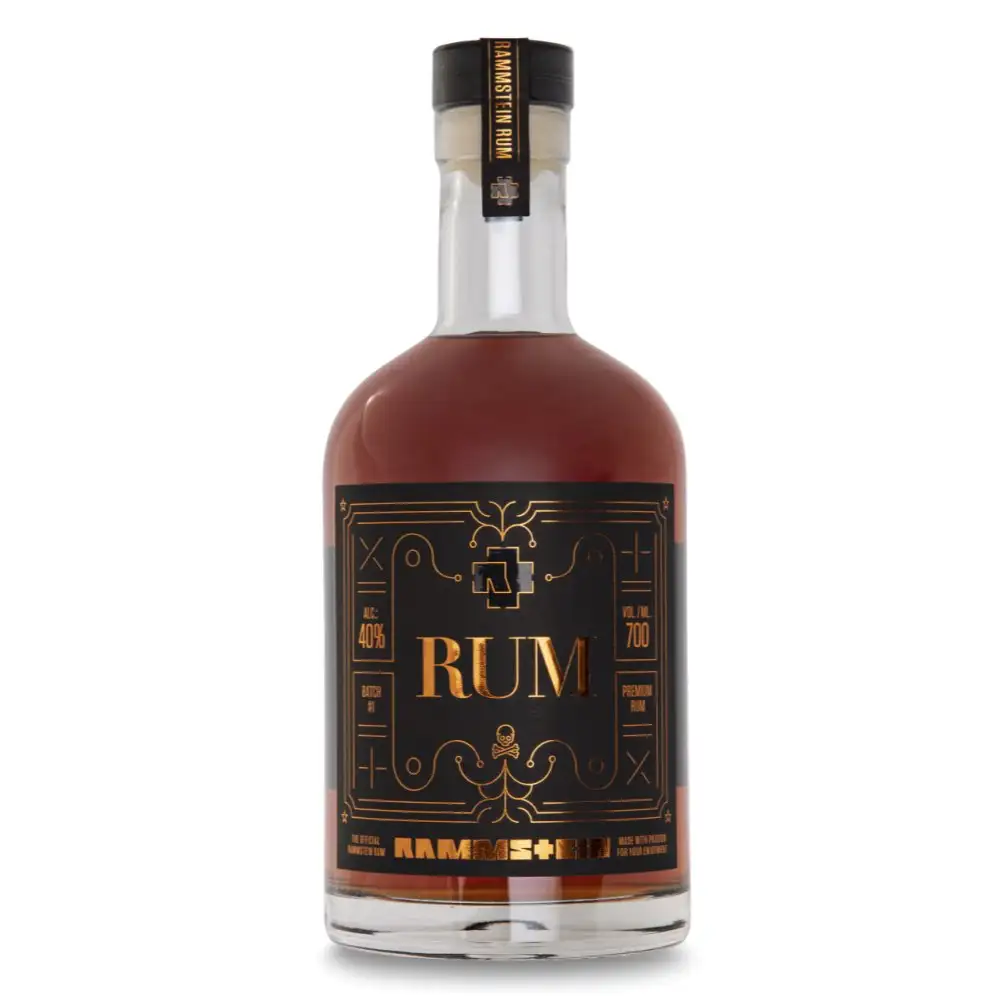 Image of the front of the bottle of the rumRammstein Rum
