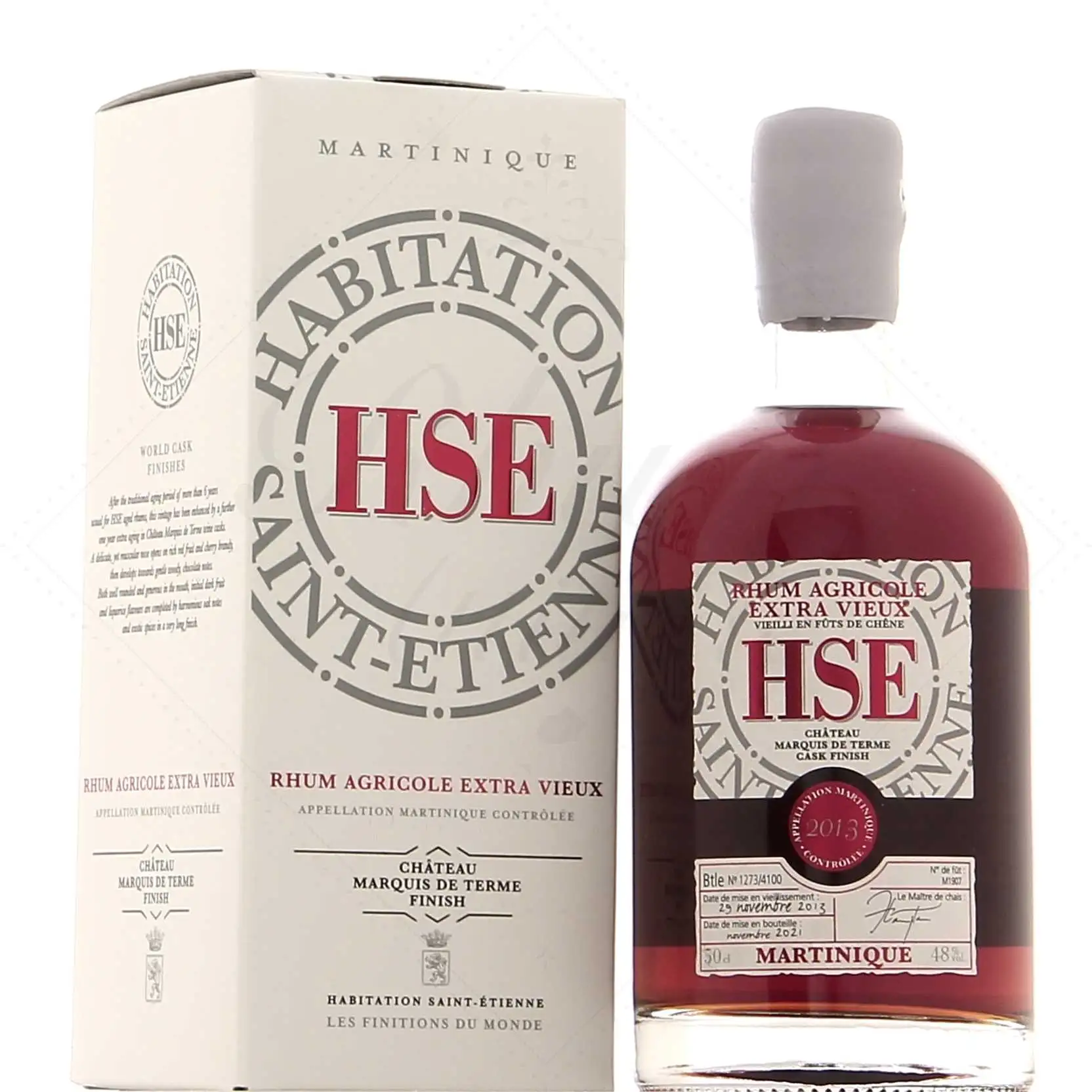 Image of the front of the bottle of the rumHSE Château Marquis de Terme Finish