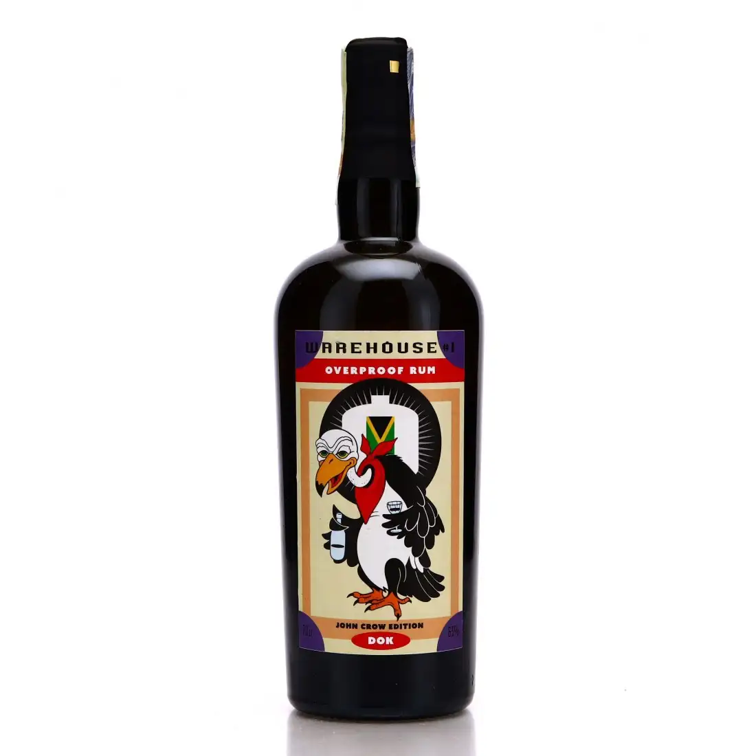 Image of the front of the bottle of the rumOverproof Rum John Crow Edition DOK