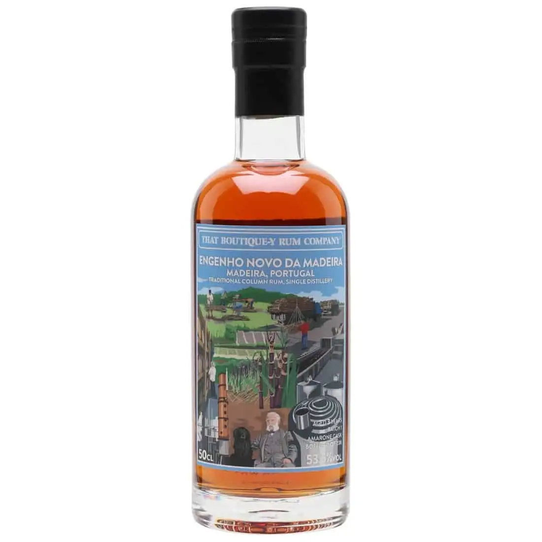 Image of the front of the bottle of the rumMadeira, Portugal